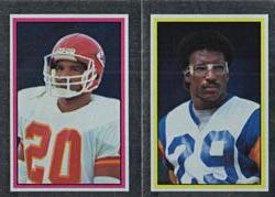 1984 Topps Stickers #134 / 146 Deron Cherry / Eric Dickerson Front