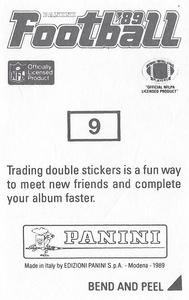 1989 Panini Stickers #9 Atlanta Falcons Logo Back