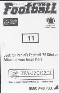 1989 Panini Stickers #11 Marcus Cotton Back