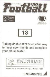 1989 Panini Stickers #13 Robert Moore Back