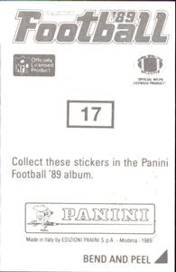 1989 Panini Stickers #17 Jim McMahon Back