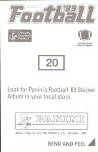 1989 Panini Stickers #20 Steve McMichael Back