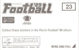 1989 Panini Stickers #23 Chicago Bears Logo Back