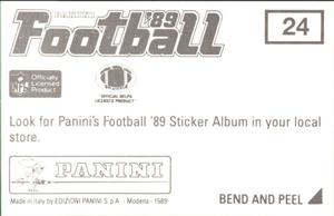 1989 Panini Stickers #24 Chicago Bears Helmet Back