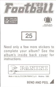 1989 Panini Stickers #25 Richard Dent Back