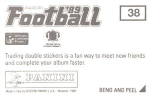 1989 Panini Stickers #38 Dallas Cowboys Helmet Back