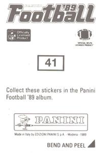 1989 Panini Stickers #41 Garry Cobb Back