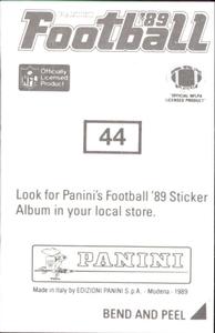 1989 Panini Stickers #44 Bill Bates Back