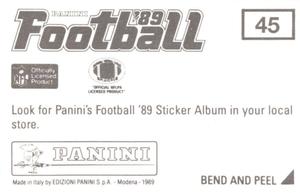 1989 Panini Stickers #45 Detroit Lions Logo Back