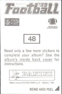 1989 Panini Stickers #48 Michael Cofer Back
