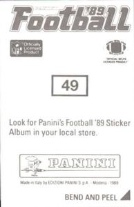 1989 Panini Stickers #49 Eddie Murray Back