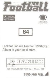 1989 Panini Stickers #64 Ken Ruettgers Back