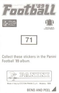 1989 Panini Stickers #71 Mark Lee Back