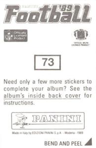 1989 Panini Stickers #73 Aaron Cox Back