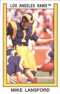 1989 Panini Stickers #76 Mike Lansford Front