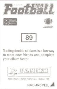1989 Panini Stickers #89 Randall McDaniel Back
