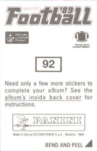 1989 Panini Stickers #92 Minnesota Vikings Logo Back