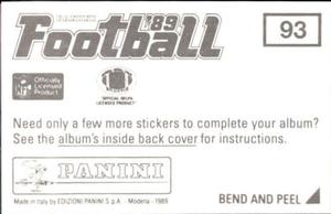 1989 Panini Stickers #93 Minnesota Vikings Helmet Back