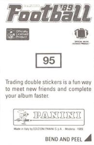 1989 Panini Stickers #95 Gary Zimmerman Back