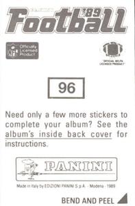 1989 Panini Stickers #96 Wade Wilson Back