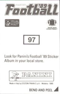 1989 Panini Stickers #97 Scott Studwell Back