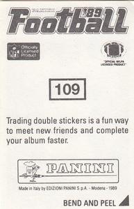 1989 Panini Stickers #109 Craig Heyward Back