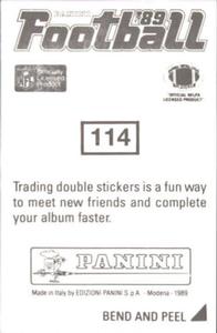1989 Panini Stickers #114 Erik Howard Back