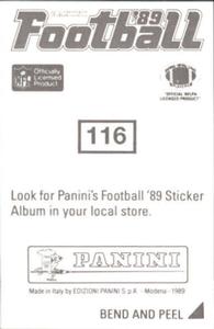 1989 Panini Stickers #116 Leonard Marshall Back