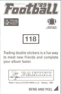 1989 Panini Stickers #118 Bart Oates Back