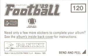 1989 Panini Stickers #120 New York Giants Logo Back