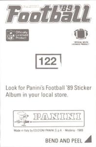 1989 Panini Stickers #122 Terry Kinard Back