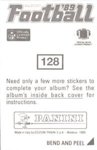 1989 Panini Stickers #128 Cris Carter Back