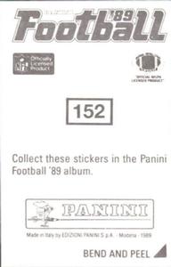 1989 Panini Stickers #152 Stump Mitchell Back