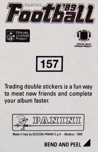 1989 Panini Stickers #157 Joe Montana Back