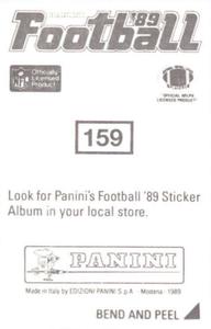 1989 Panini Stickers #159 Michael Carter Back