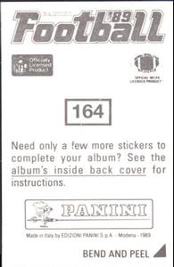 1989 Panini Stickers #164 Tom Rathman Back