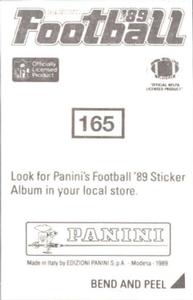 1989 Panini Stickers #165 Roger Craig Back