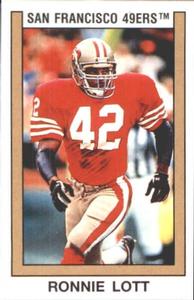 1989 Panini Stickers #166 Ronnie Lott Front