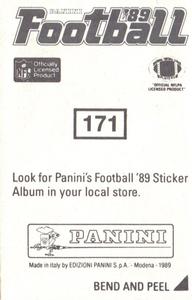 1989 Panini Stickers #171 Ervin Randle Back