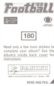 1989 Panini Stickers #180 Paul Gruber Back
