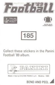 1989 Panini Stickers #185 Gary Clark Back