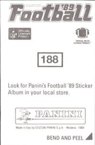 1989 Panini Stickers #188 Jim Lachey Back