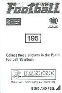 1989 Panini Stickers #195 Art Monk Back