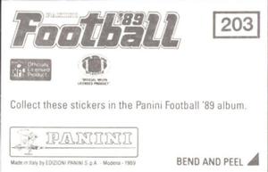 1989 Panini Stickers #203 Bruce Matthews / Tom Newberry Back