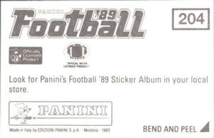 1989 Panini Stickers #204 Gary Zimmerman / Anthony Munoz Back