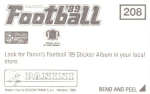 1989 Panini Stickers #208 Reggie White / Bruce Smith Back