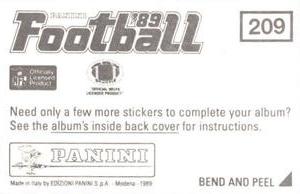 1989 Panini Stickers #209 Keith Millard / Tim Krumrie Back