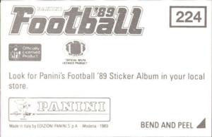 1989 Panini Stickers #224 Buffalo Bills Logo Back