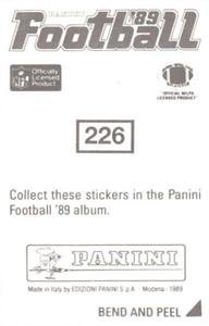1989 Panini Stickers #226 Thurman Thomas Back