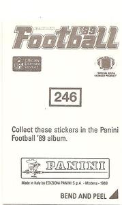 1989 Panini Stickers #246 Clay Matthews Back